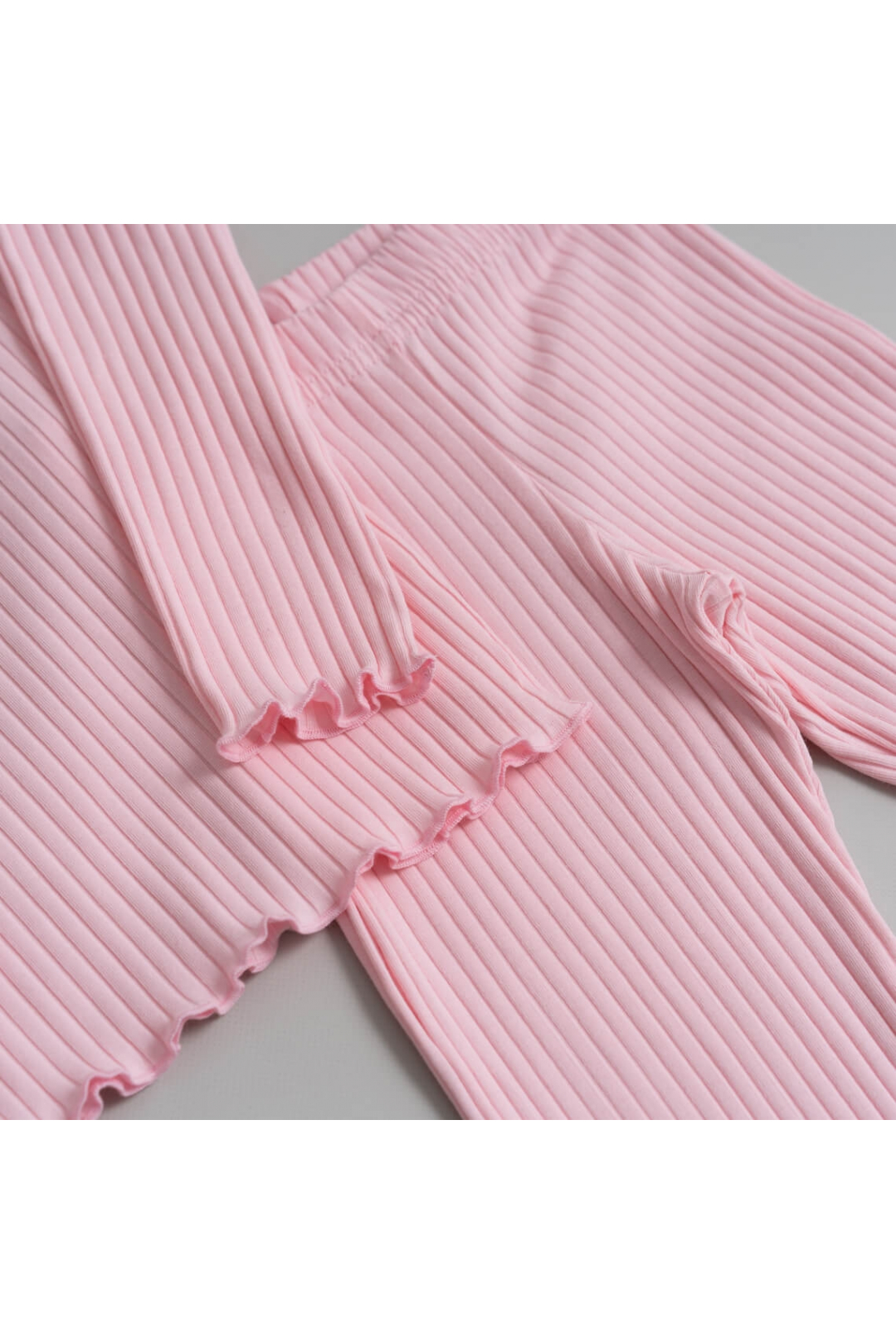 Комплект для дівчинки рожевий рубчик