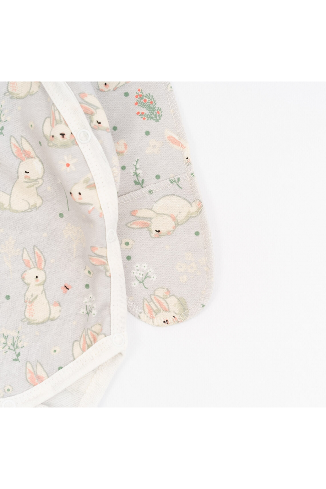 Комплект для новонароджених Зайки сірий начіс(футер)