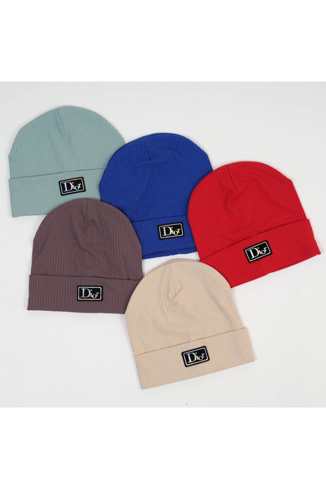 Шапка для дівчинки синій рубчик-мустанг