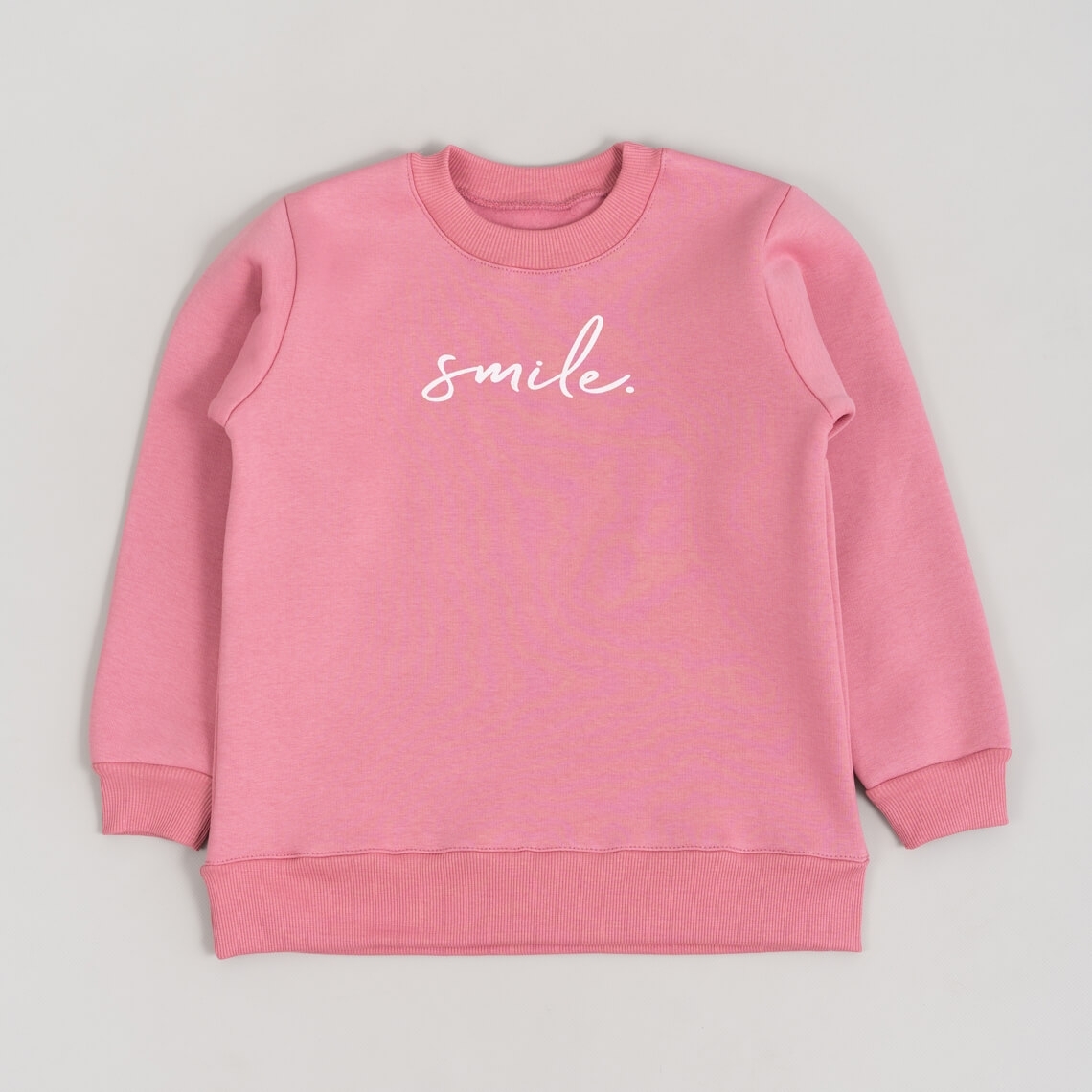 Світшот для дівчинки темно-рожевий тринитка на флісі