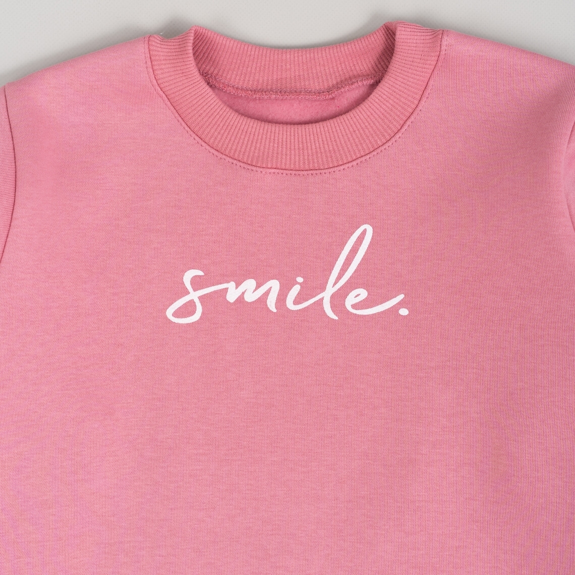 Світшот для дівчинки темно-рожевий тринитка на флісі