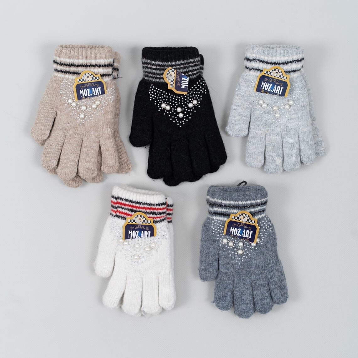 Перчатки перчатки для дівчинки чорні бавовна