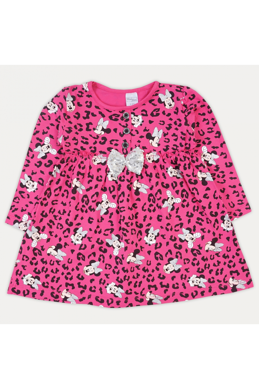 Сукня леопардова Міні Маус малиновий фулікра