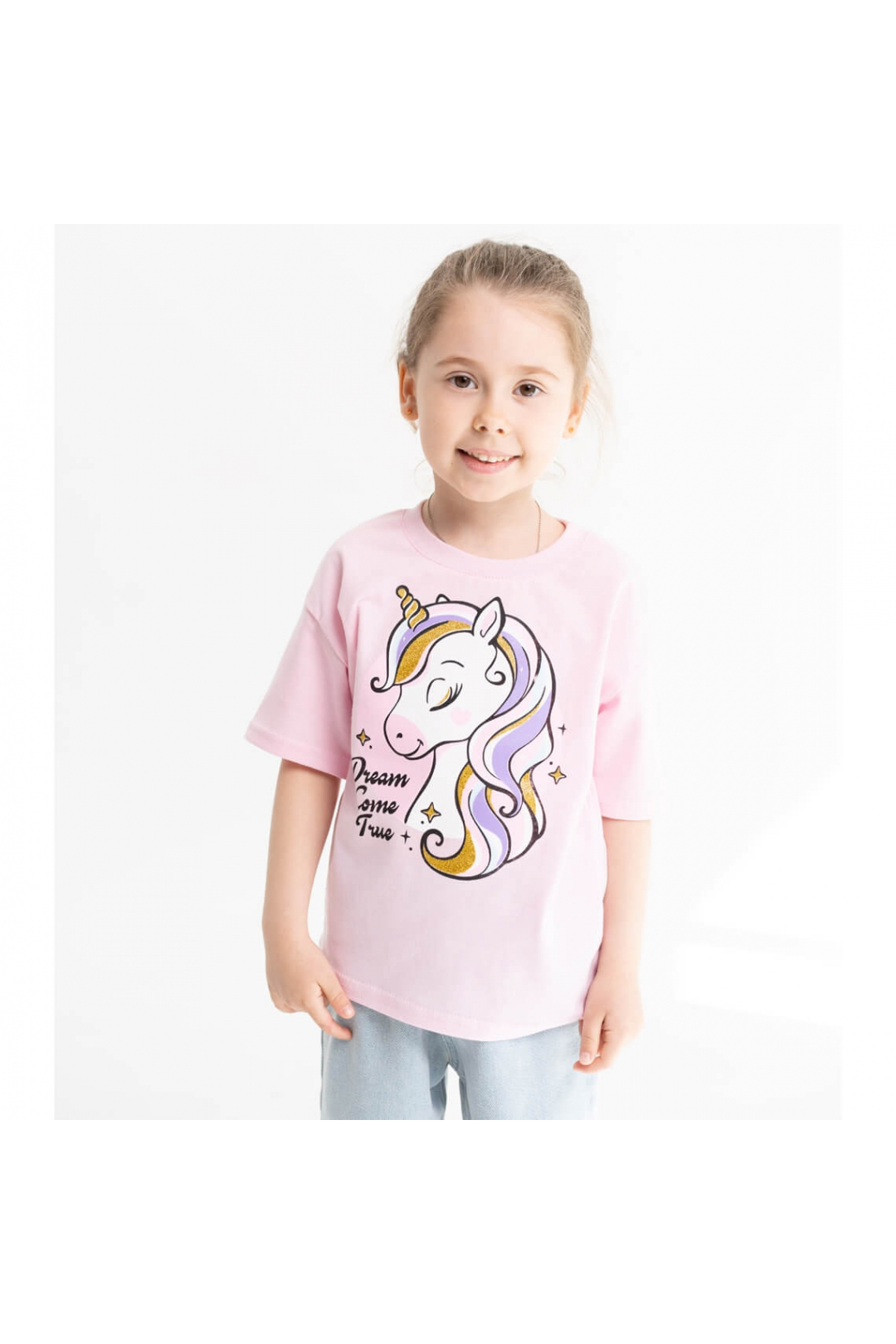 Футболка для дівчинки рожевий кулір