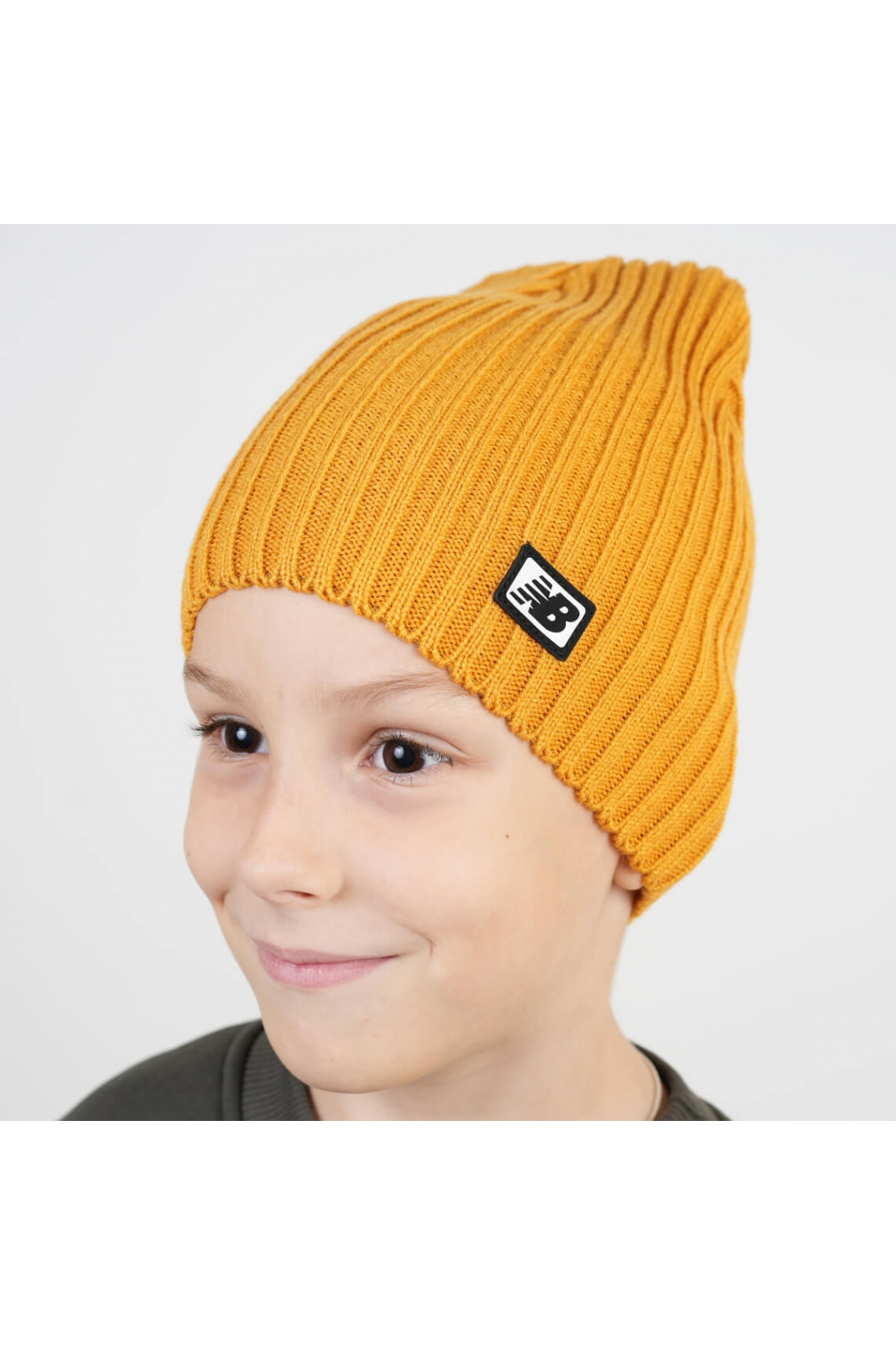Шапка для хлопчика NB жовтий в'язка