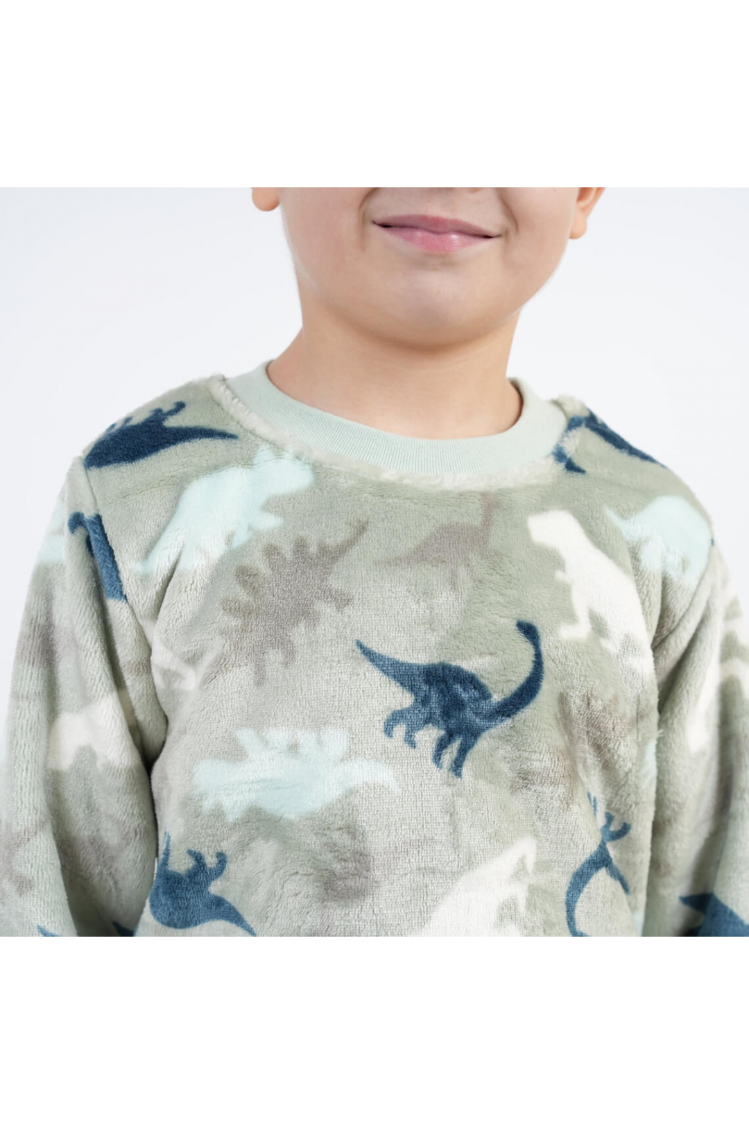 Піжама для хлопчика Діно олива велсофт