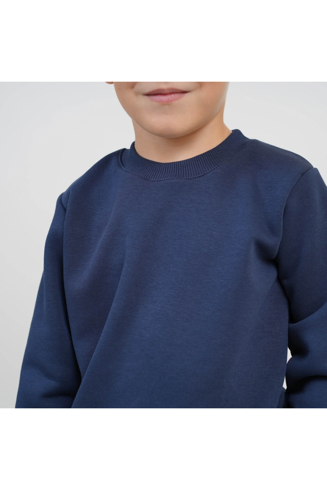 Джемпер для хлопчика темно-синій тринитка петля