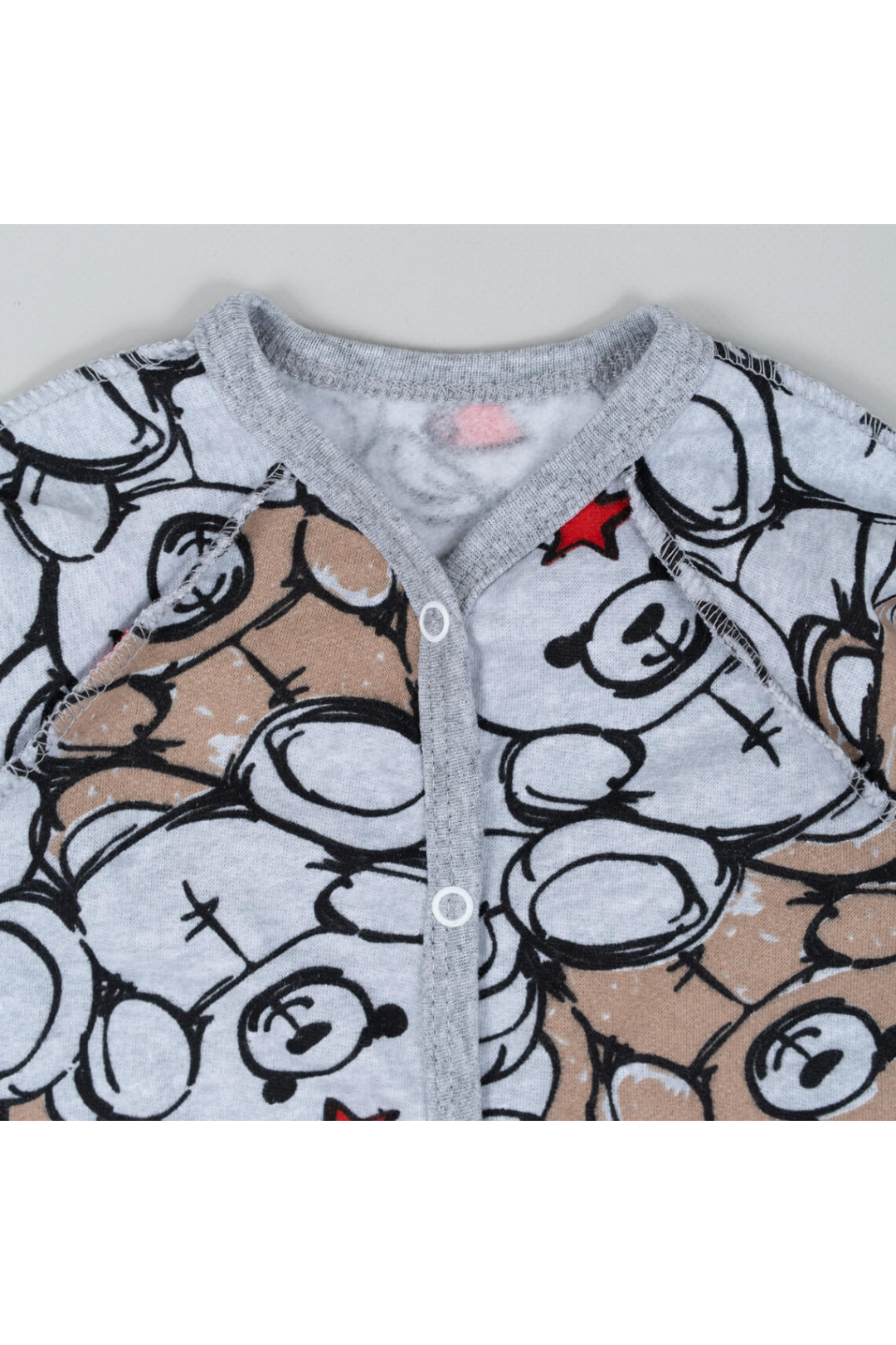 Сліп для новонароджених сірий Мішки начіс високої якості(футер)