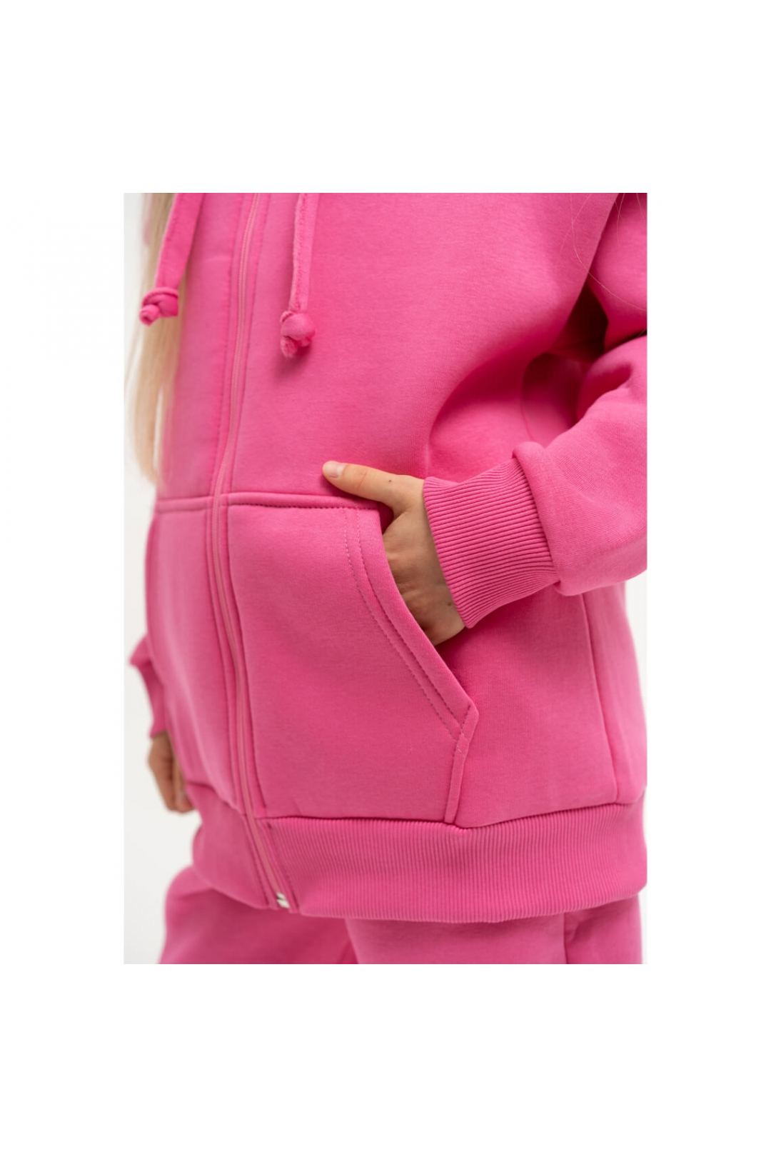 Костюм  для дівчинки фуксія тринитка на флісі