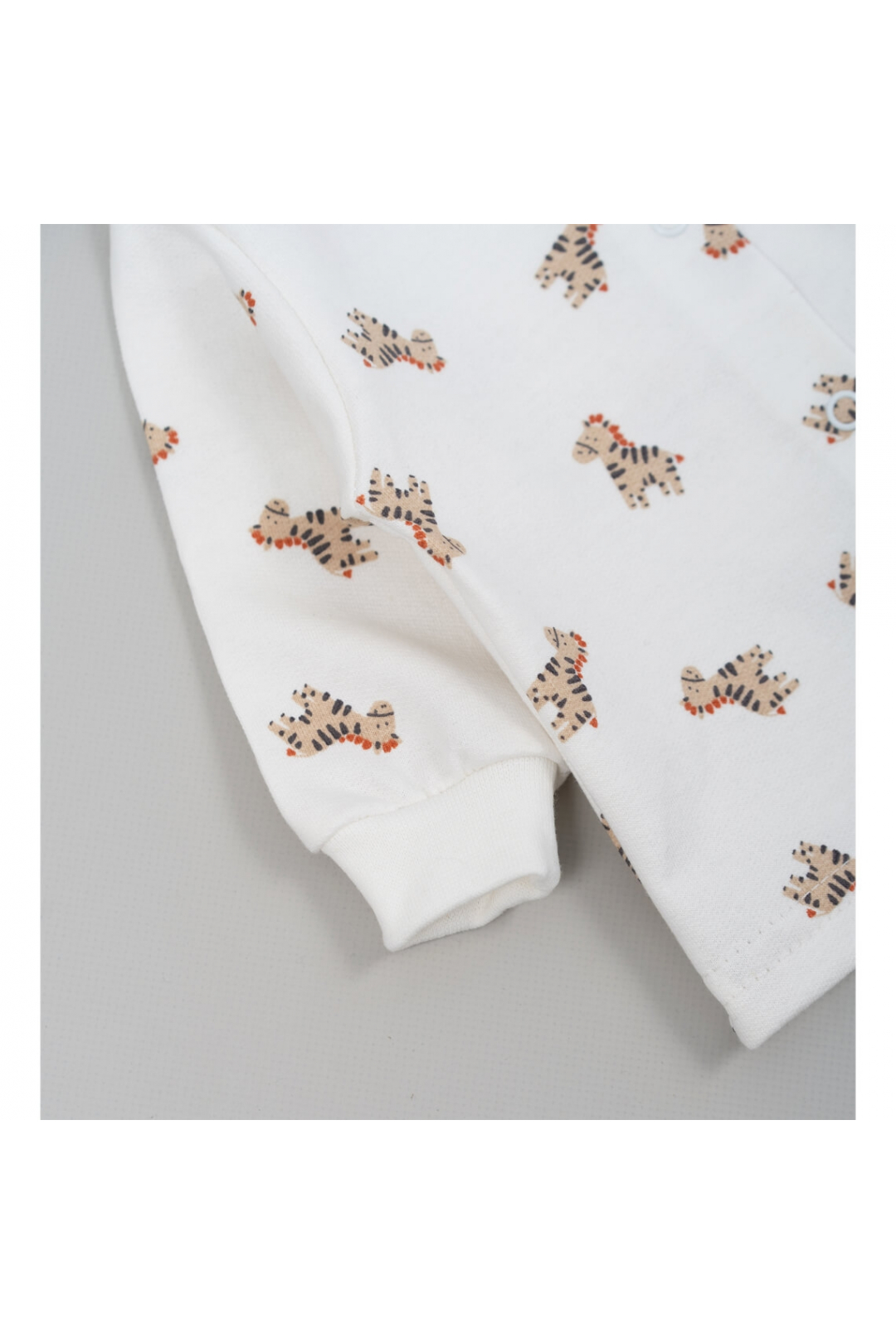 Кофтинка для малят молочний Зебри начіс (футер)