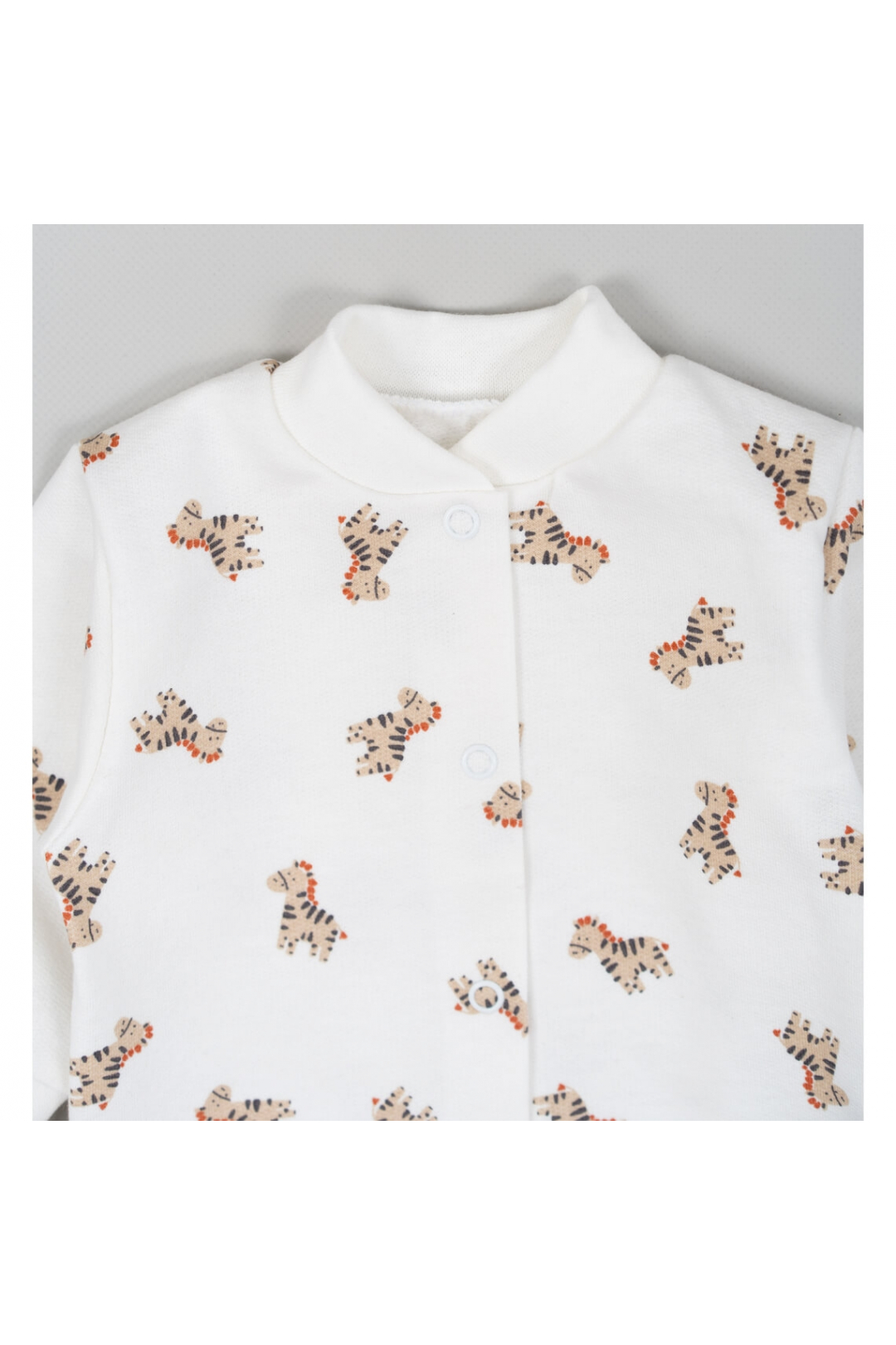 Кофтинка для малят молочний Зебри начіс (футер)