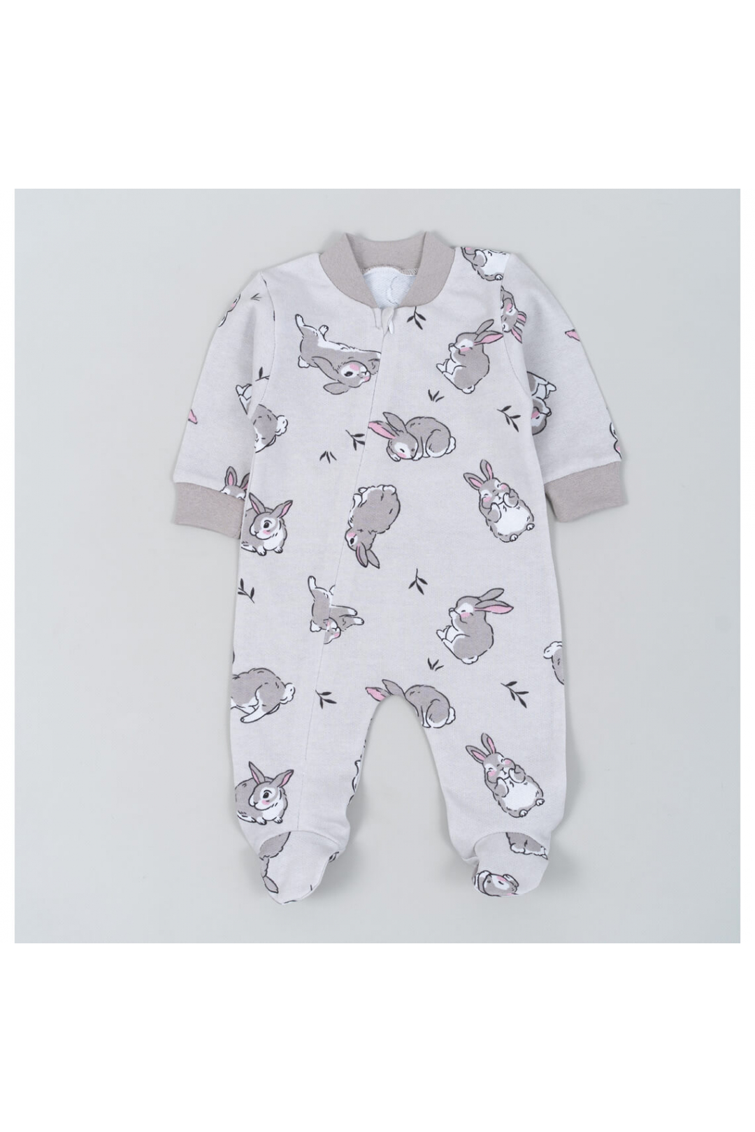 Чоловічок на блискавці Зайка бежевий начіс(футер)