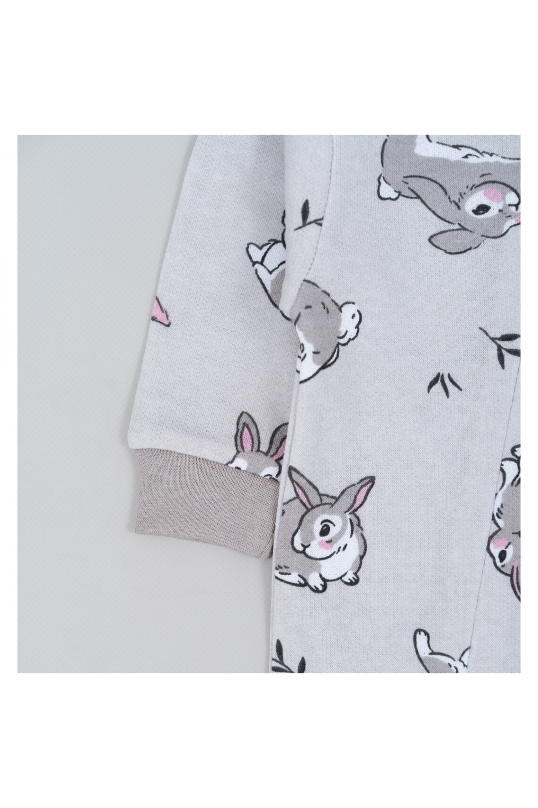 Чоловічок на блискавці Зайка бежевий начіс(футер)