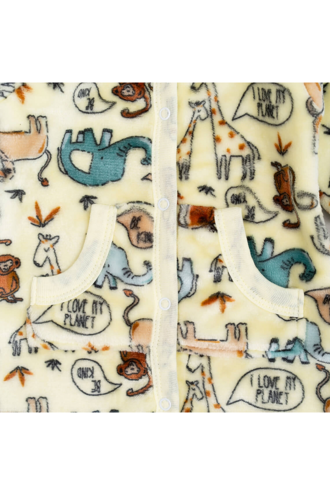 Комбінезон для малят Зоо жовтий велсофт