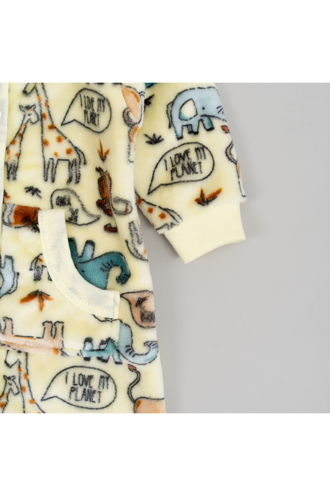 Комбінезон для малят Зоо жовтий велсофт