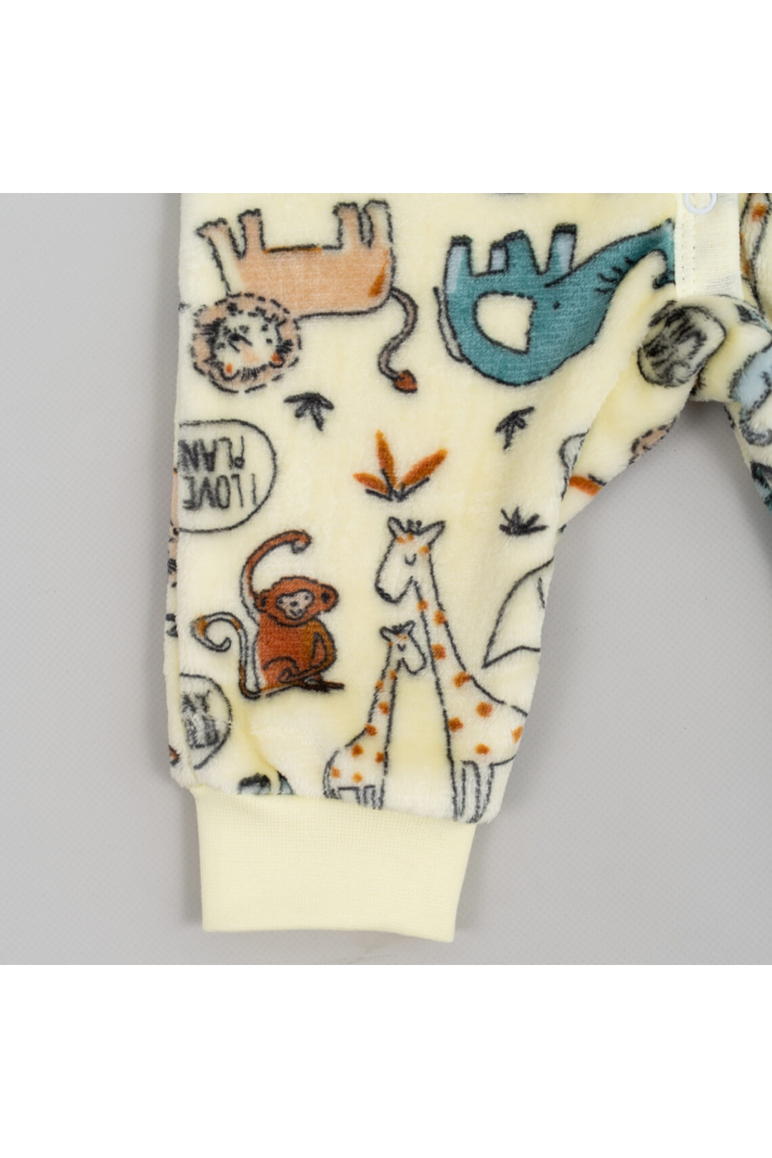 Комбінезон для малят Зоо жовтий велсофт