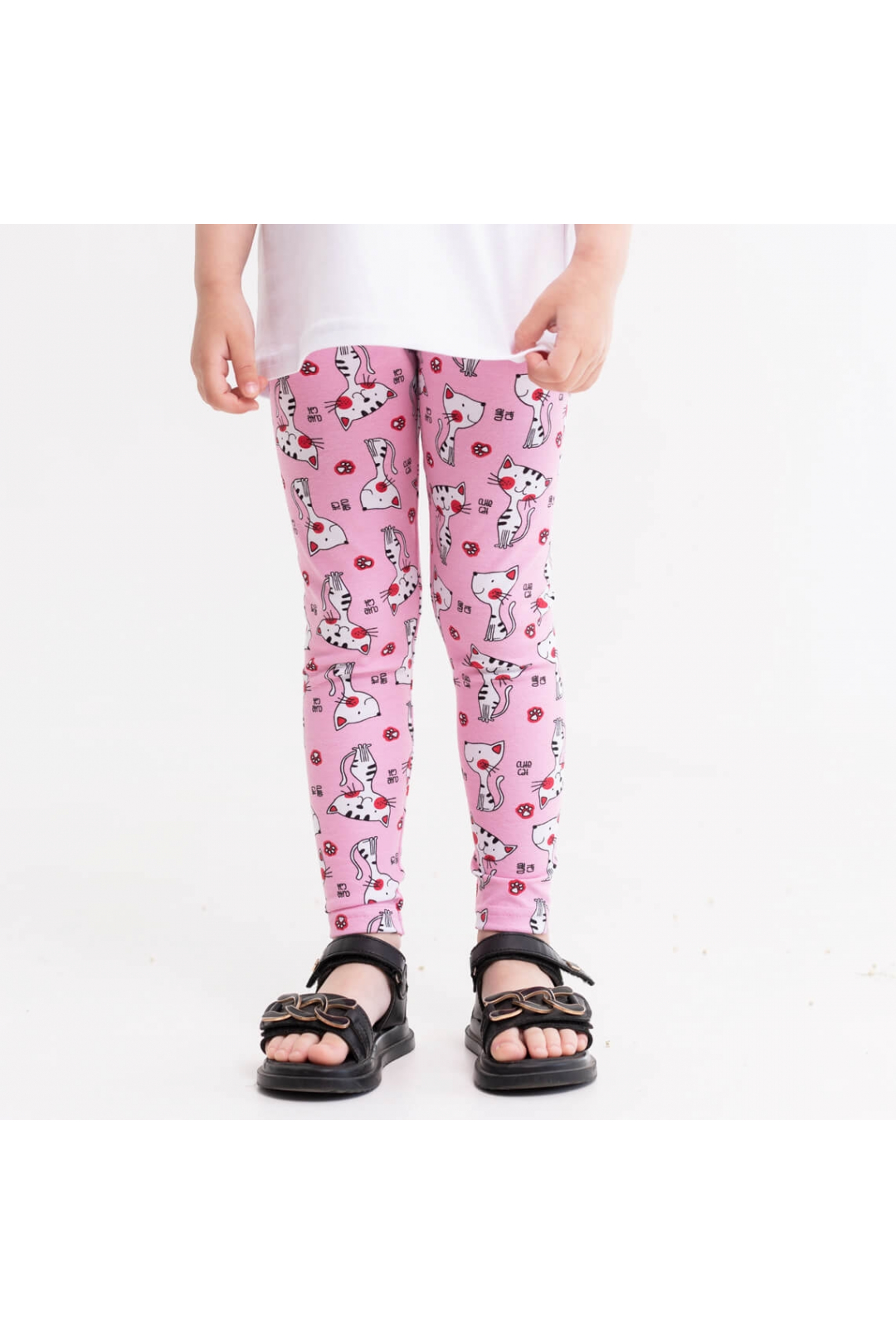 Лосіни для дівчинки Киці рожевий двонитка