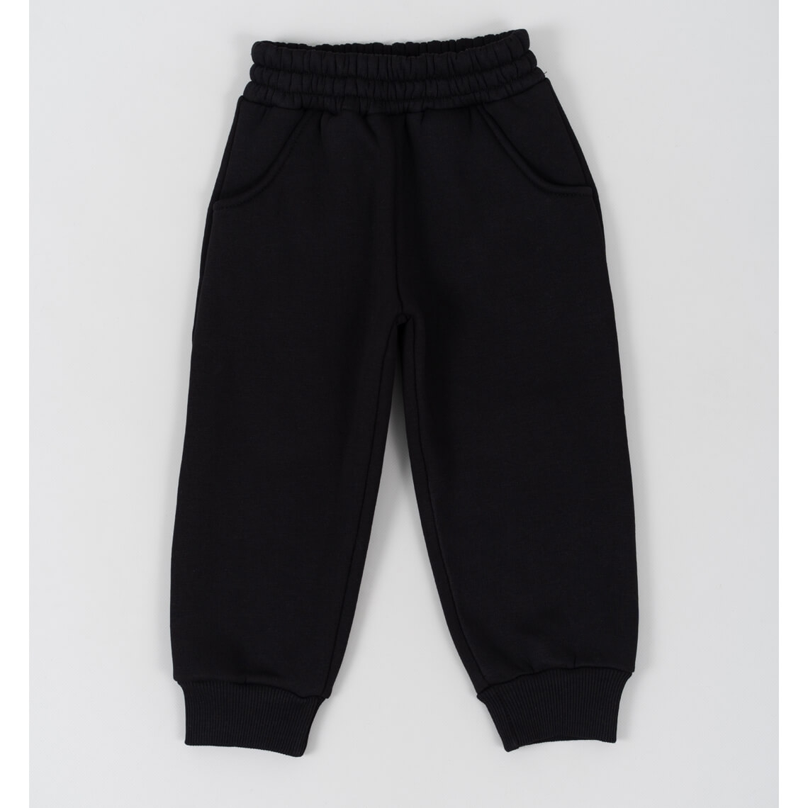 Теплі штанці для дівчинки чорний тринитка на флісі