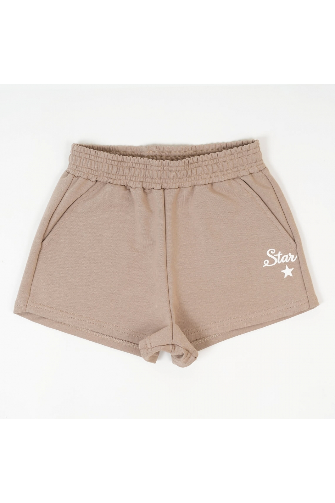Шорти для дівчинки бежевий двонитка