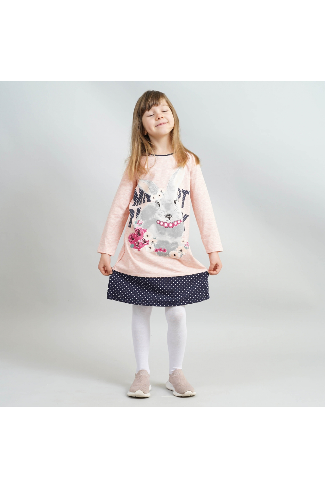 Сукня для дівчинки Кролик персиковий фулікра