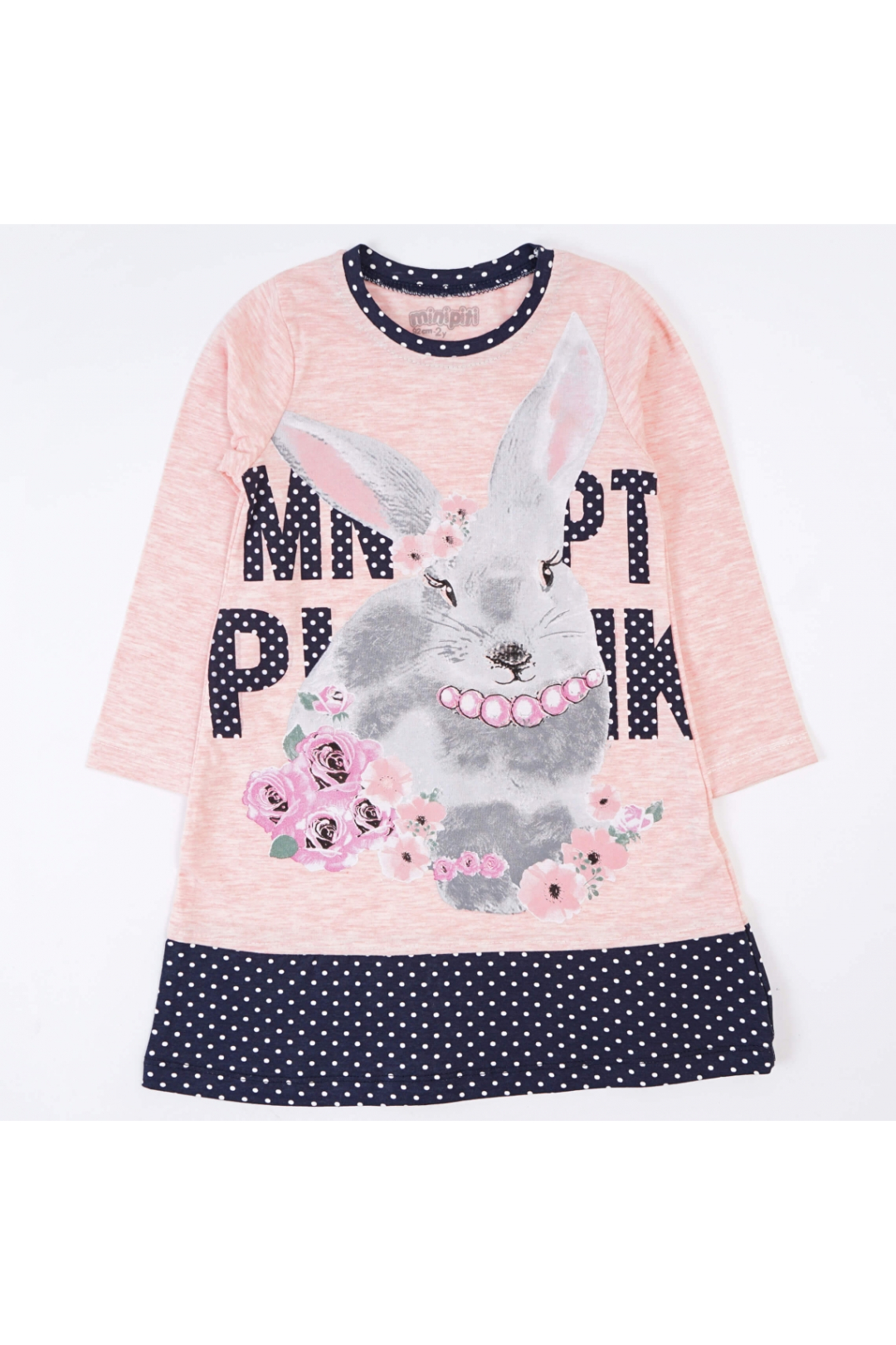 Сукня для дівчинки Кролик персиковий фулікра