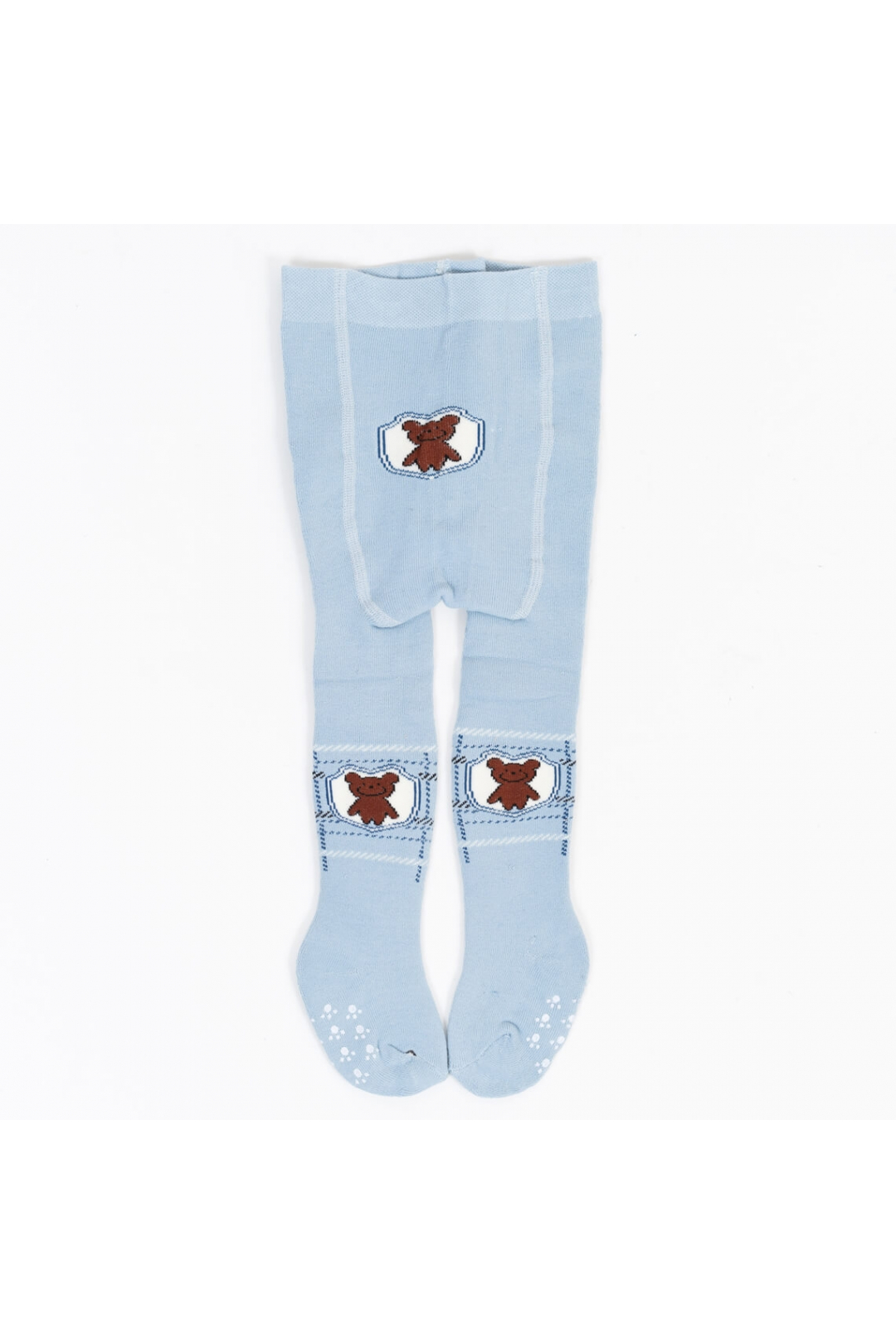 Колготки під памперс для малюків блакитний махра