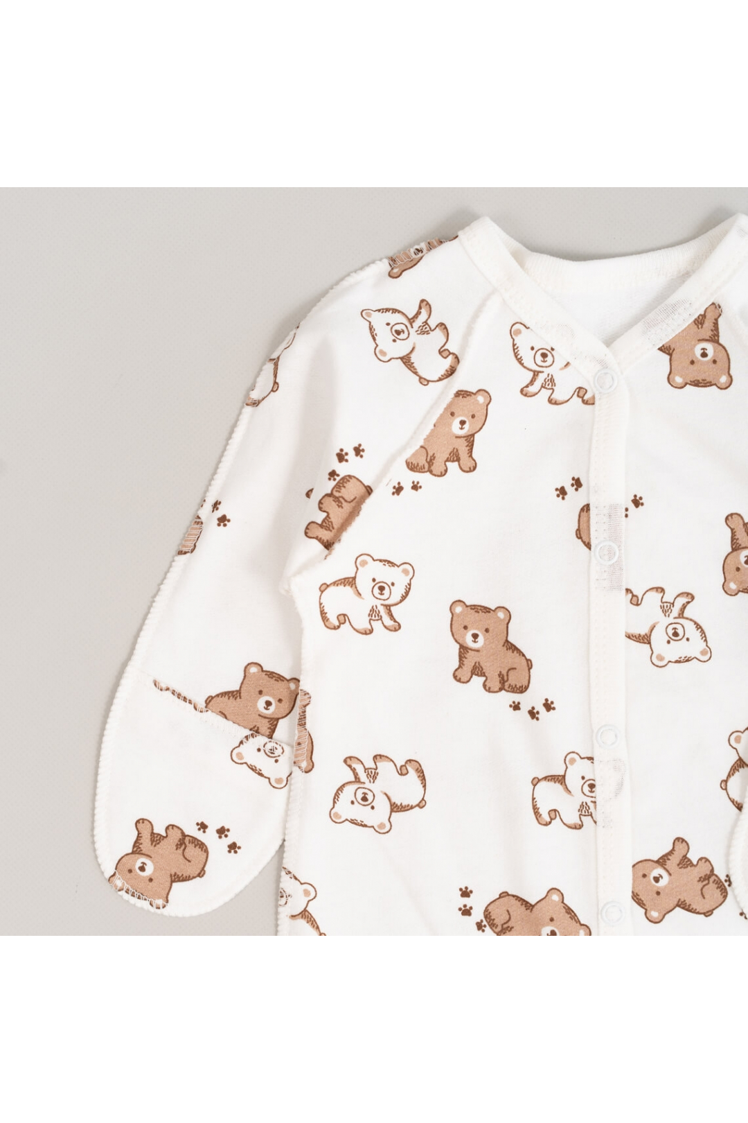 Сліп для новонароджених сірий Зайчата начіс (футер)