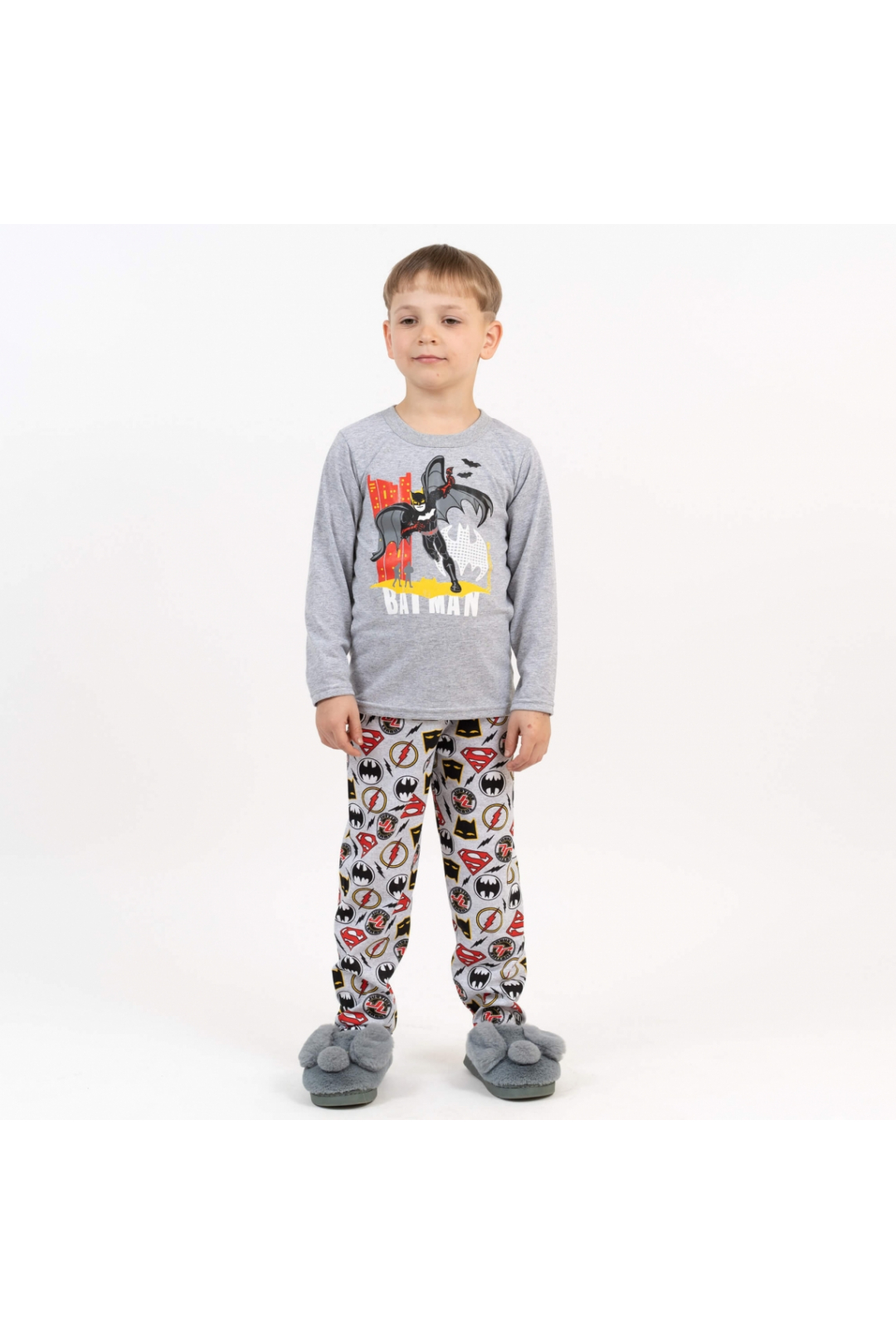 Піжама для хлопчика Бетмен сірий кулір
