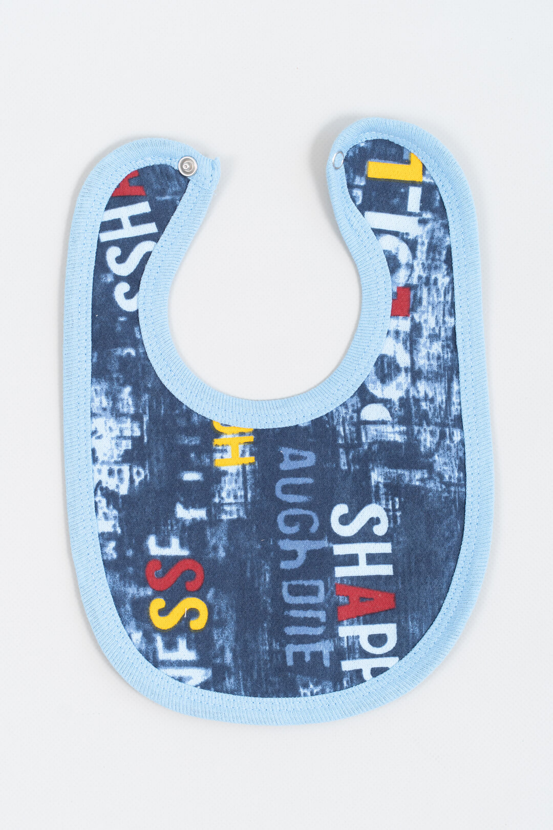 Слинявчик дитячий Надписи синій начіс (футер)