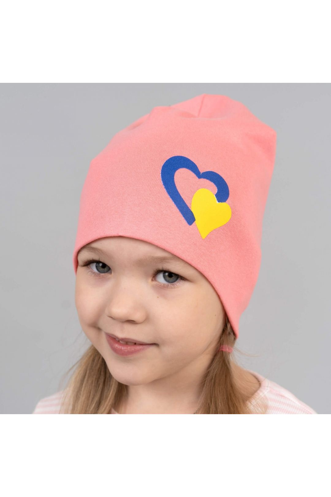 Шапка для дівчинки кораловий стретч