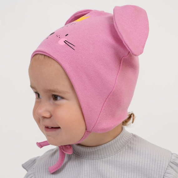 Шапочка для дівчинки фуксія стрейч