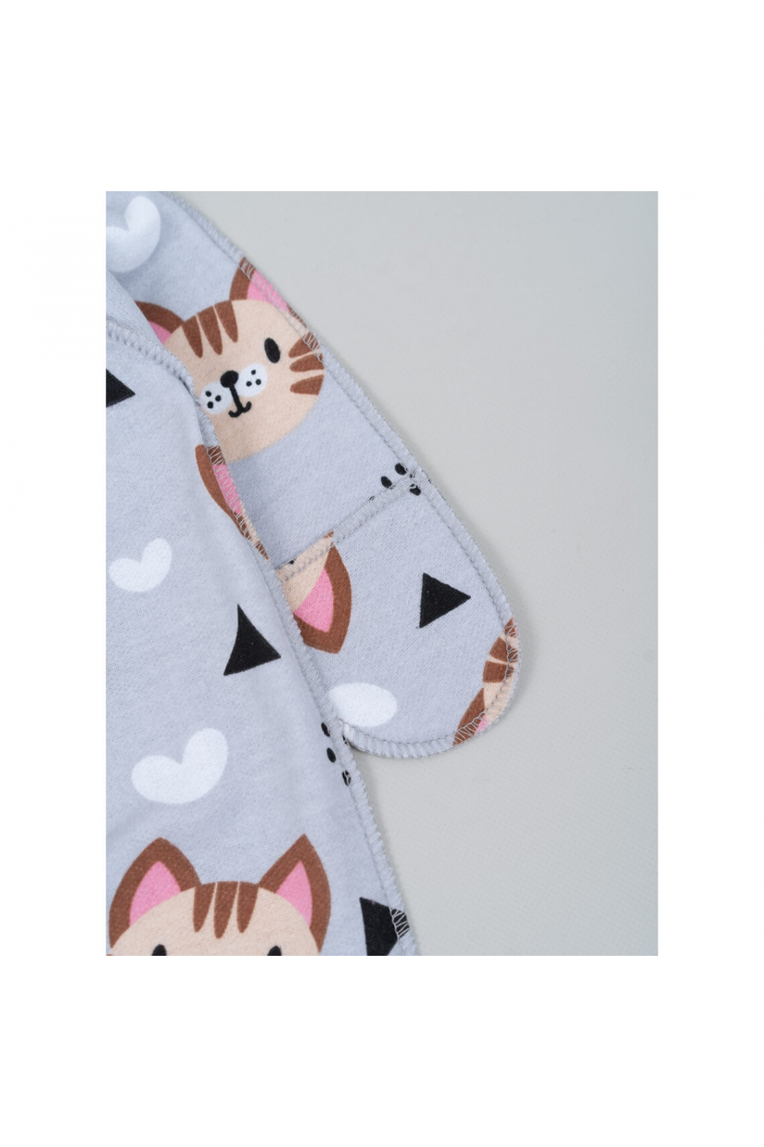 Сліп для новонароджених сірий Киці начіс високої якості(футер)