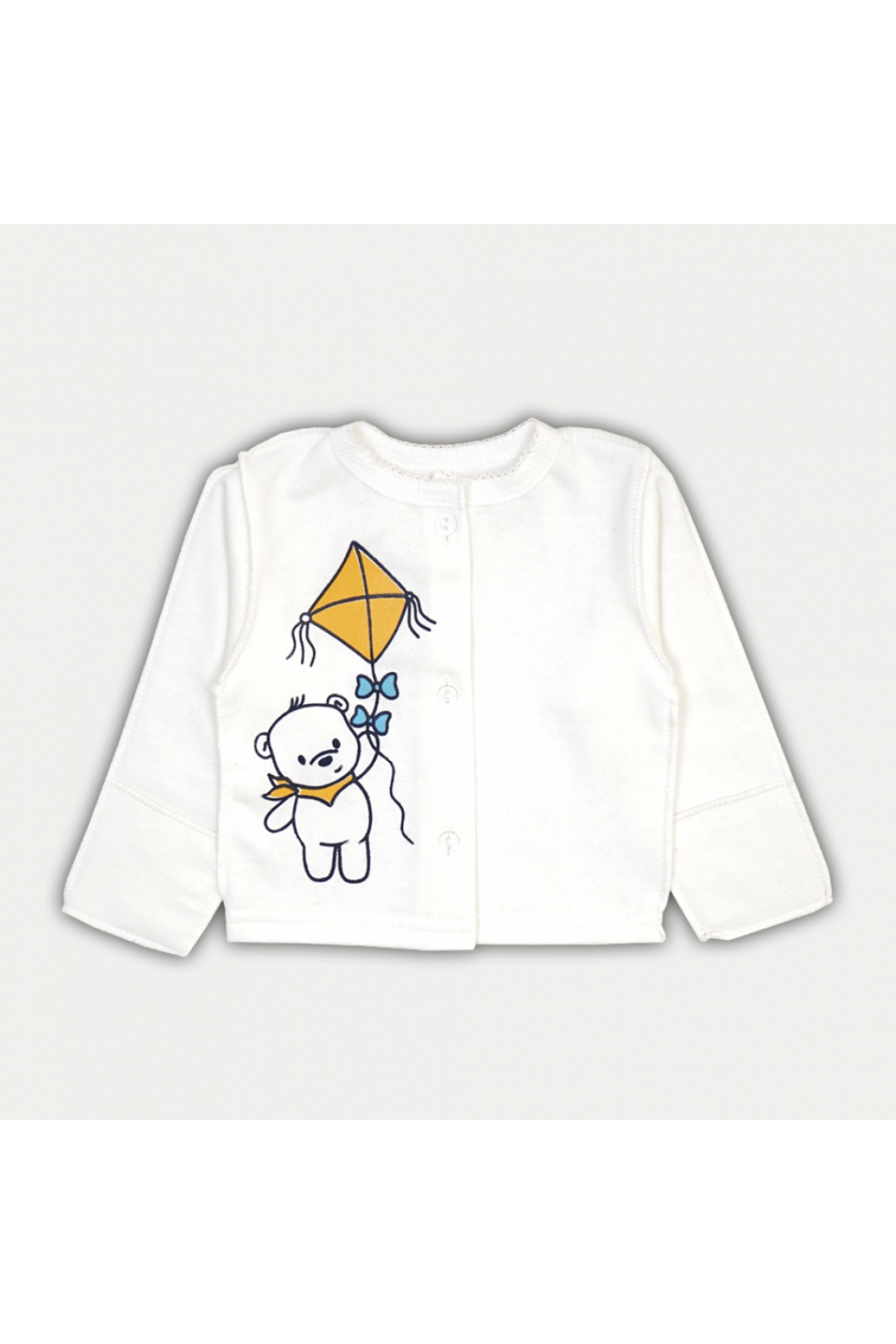 Льоля для новонароджених блакитний начіс (футер)