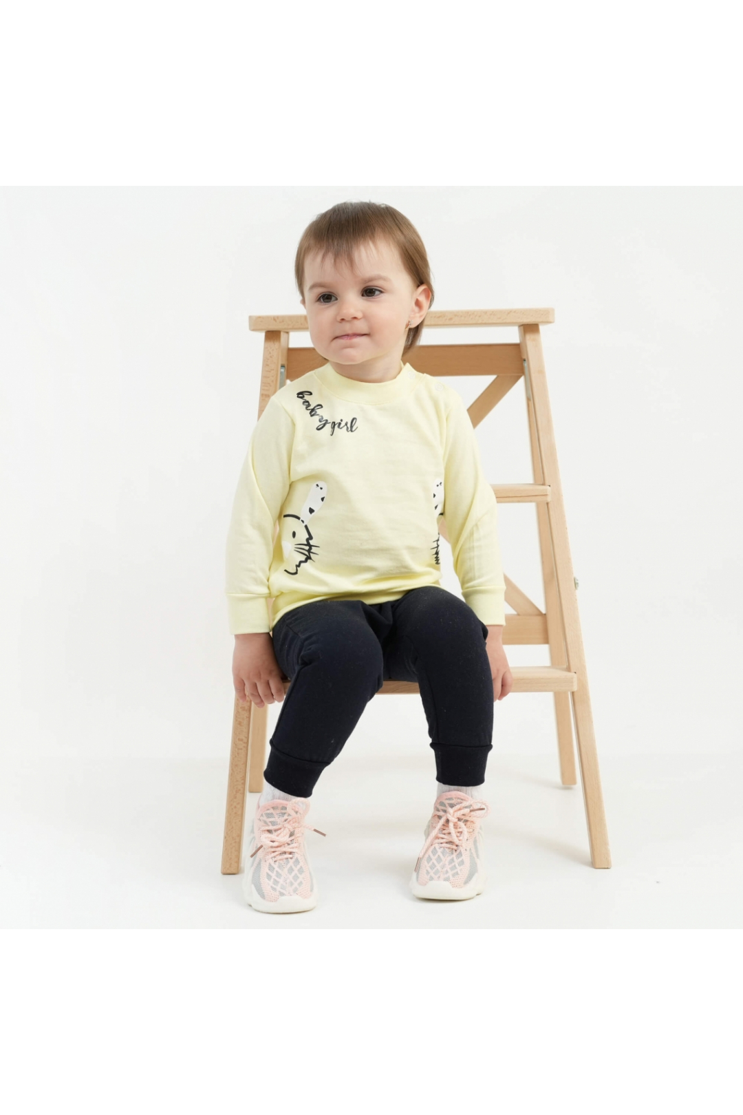 Костюм для дівчинки жовтий начіс (футер)