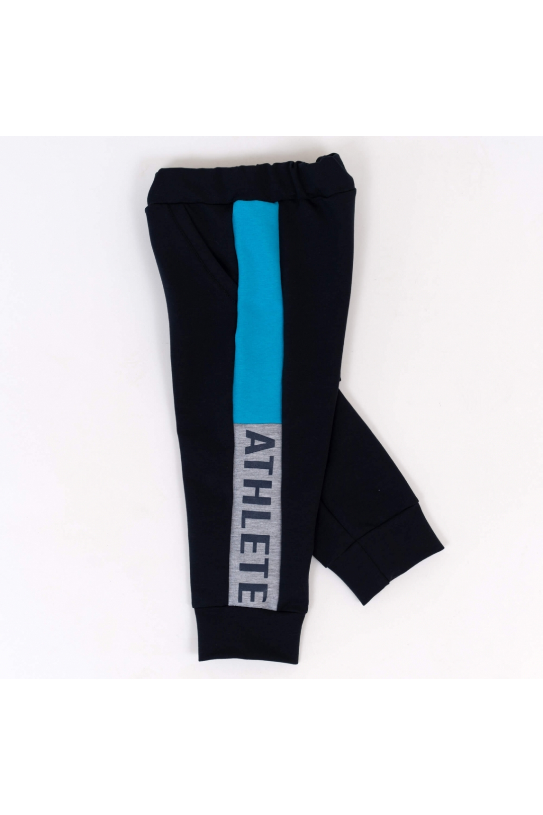 Штани для хлопчика темно-синій двонитка