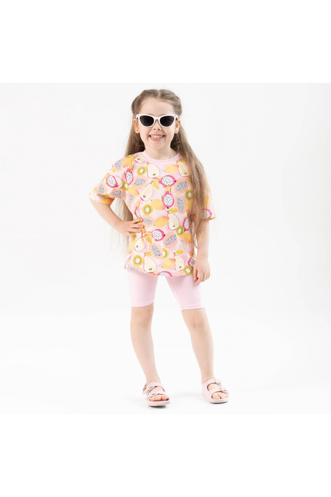 Комплект для дівчинки рожевий стретч-кулір