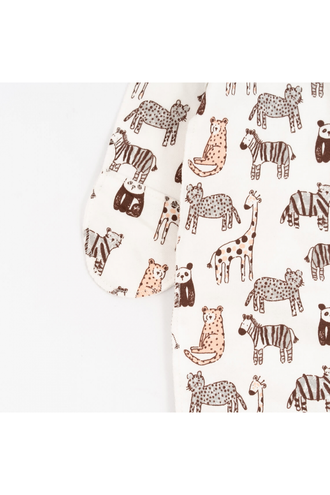 Комплект для новонароджених Звірята молочний начіс(футер)