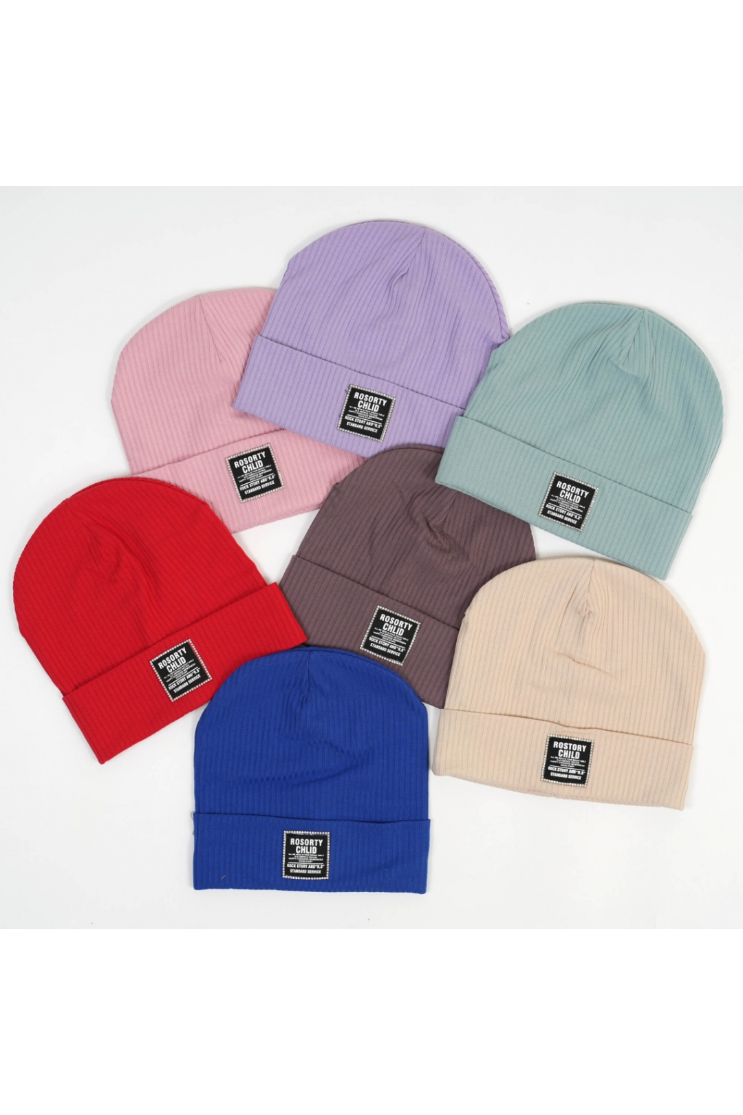 Шапка для дівчинки синій рубчик-мустанг