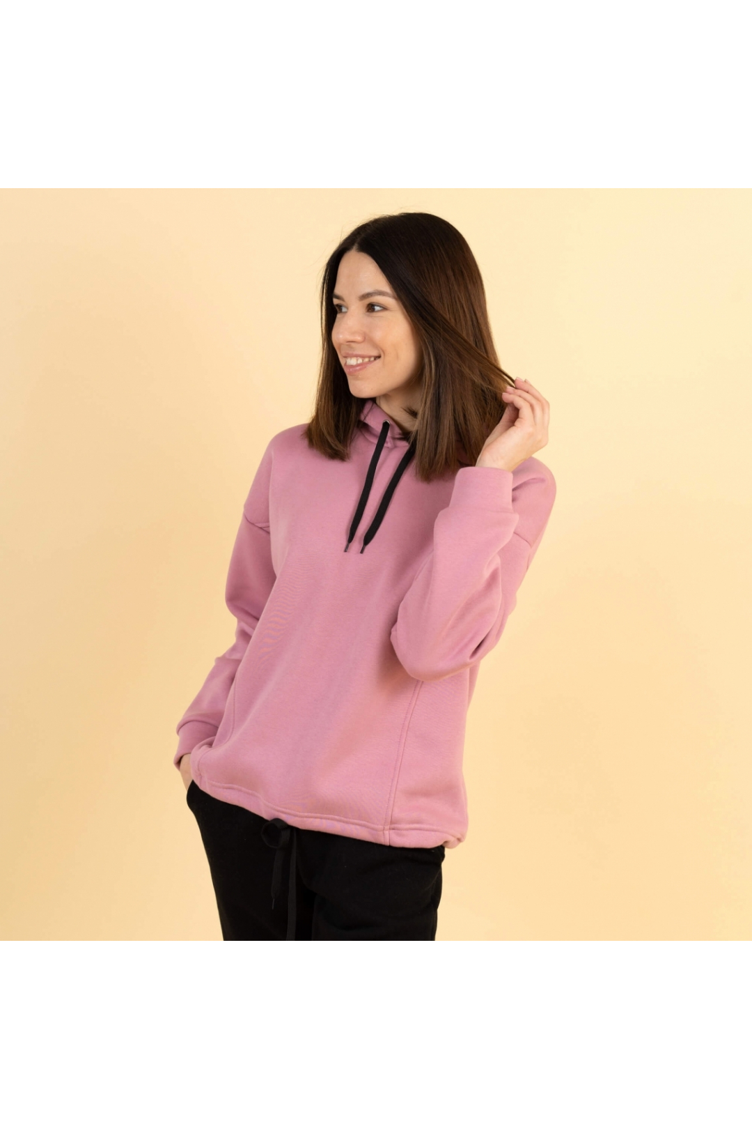 Костюм жіночий теплий рожевий тринитка на флісі