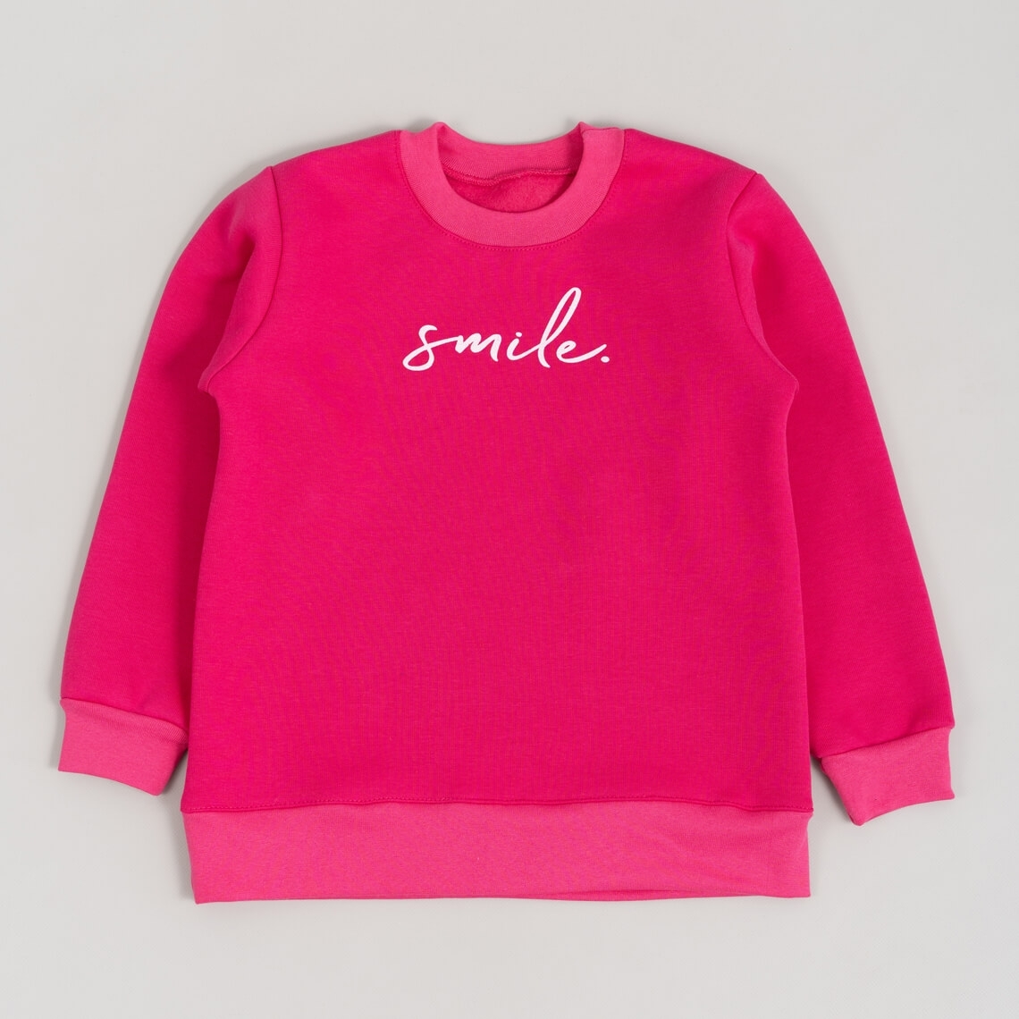 Світшот для дівчинки фуксія тринитка на флісі