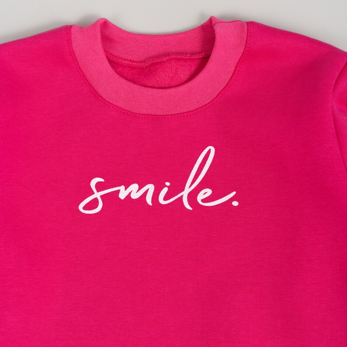 Світшот для дівчинки фуксія тринитка на флісі