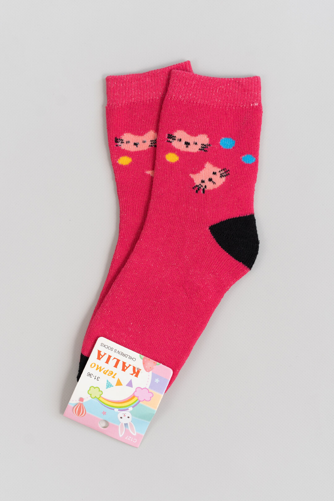 Шкарпетки для дівчинки фуксія махра