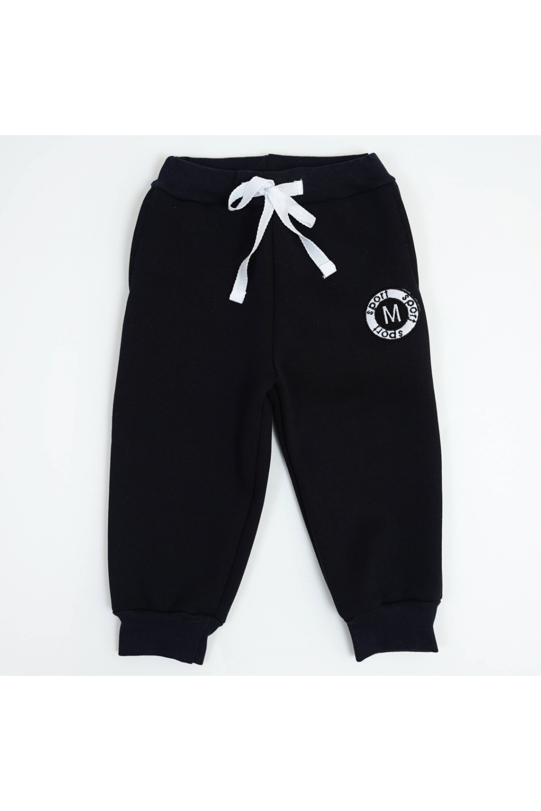 Штани для хлопчика чорний тринитка на флісі