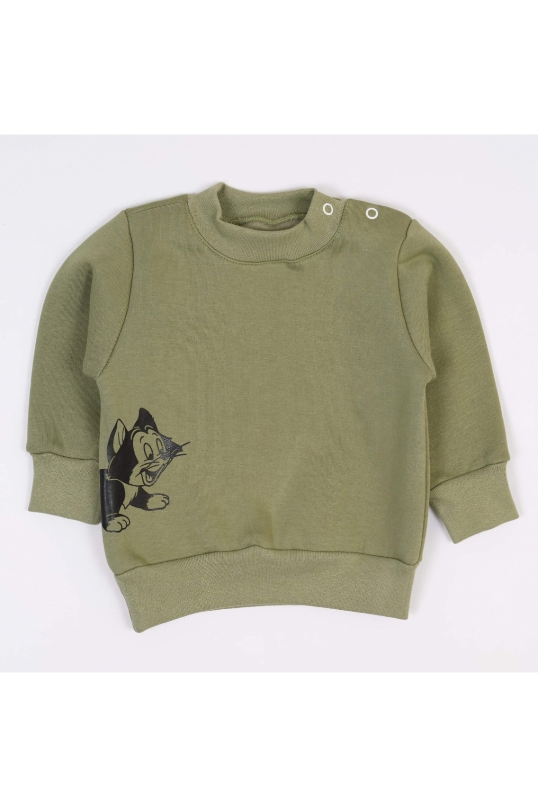 Джемпер для малят хакі трьохнитка на флісі