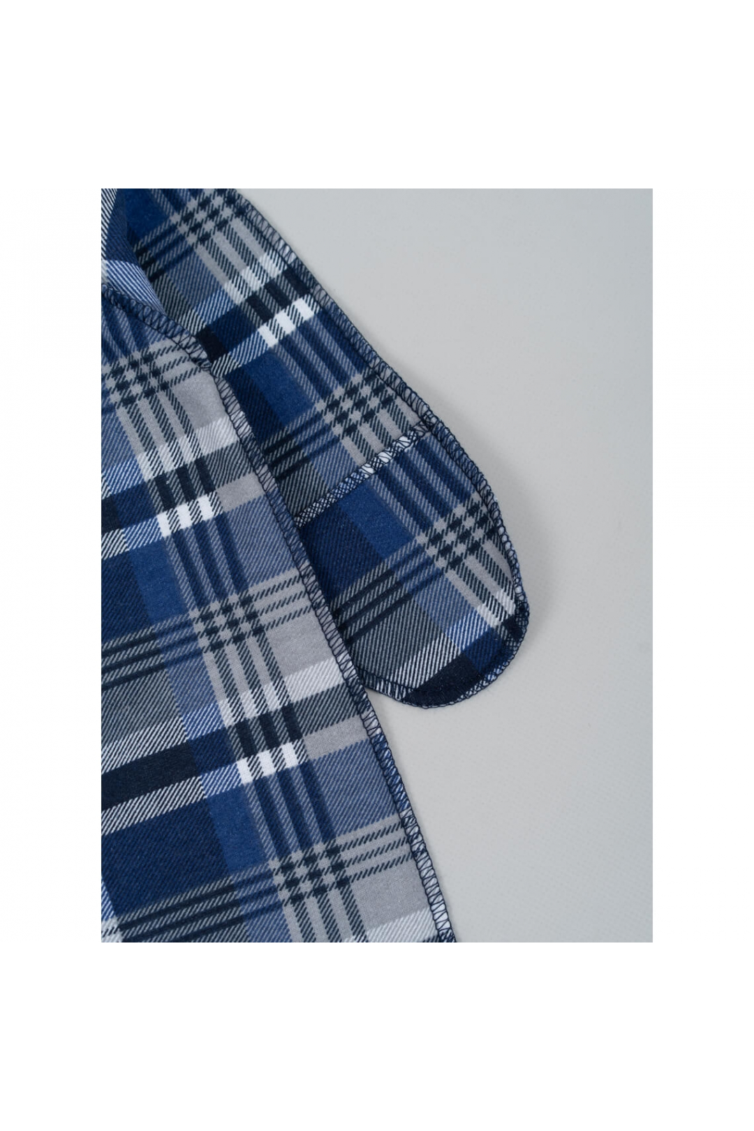 Сліп для новонароджених Клітинка синій начіс (футер)