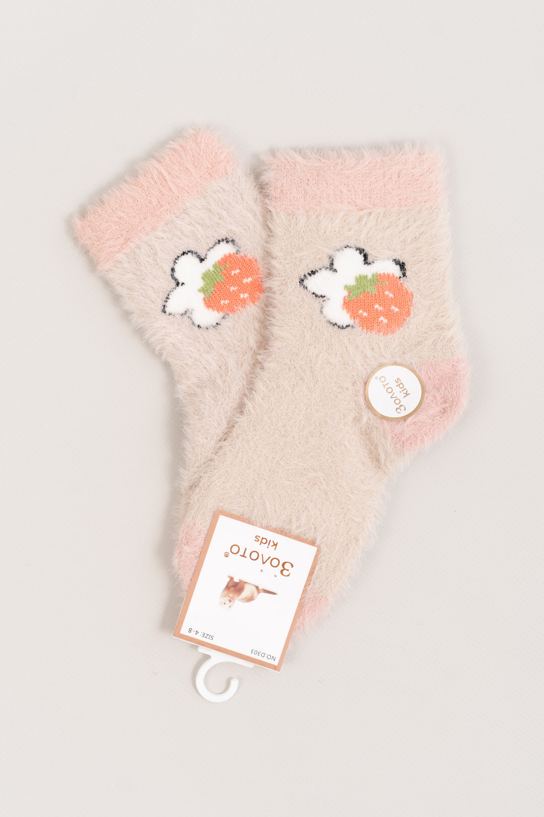 Шкарпетки пухнасті для дівчаток бежевий ангора