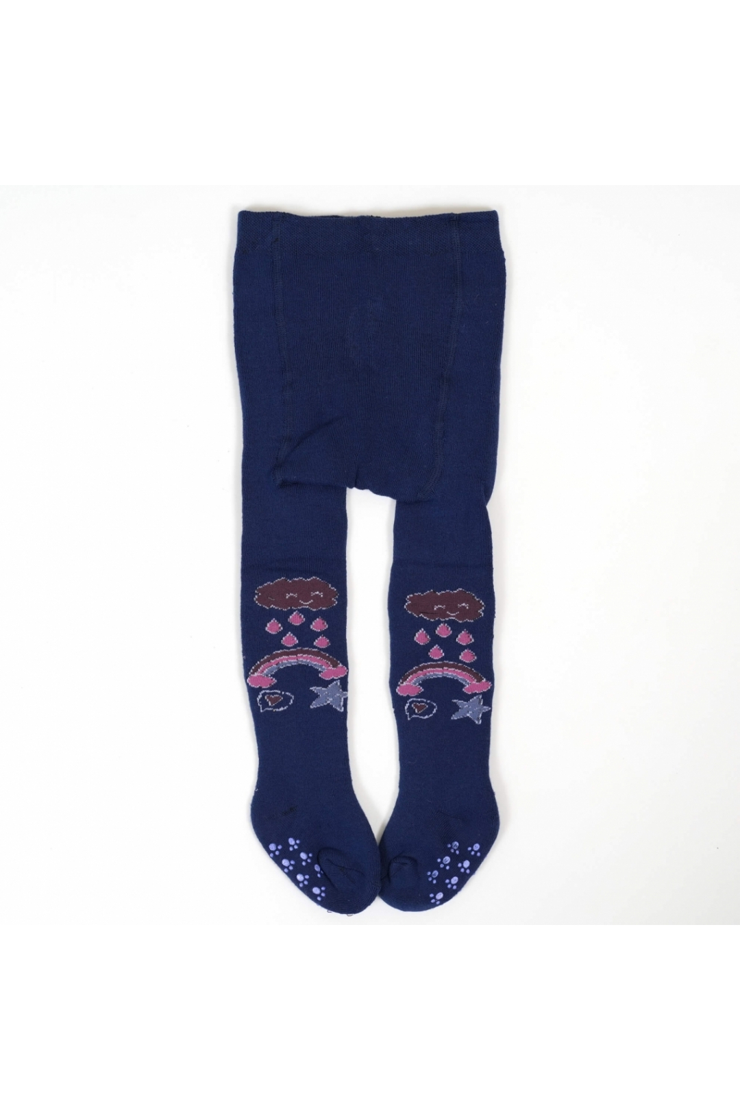 Колготи махрові з антиковзанням під підгузок для малюків темно-синій махра