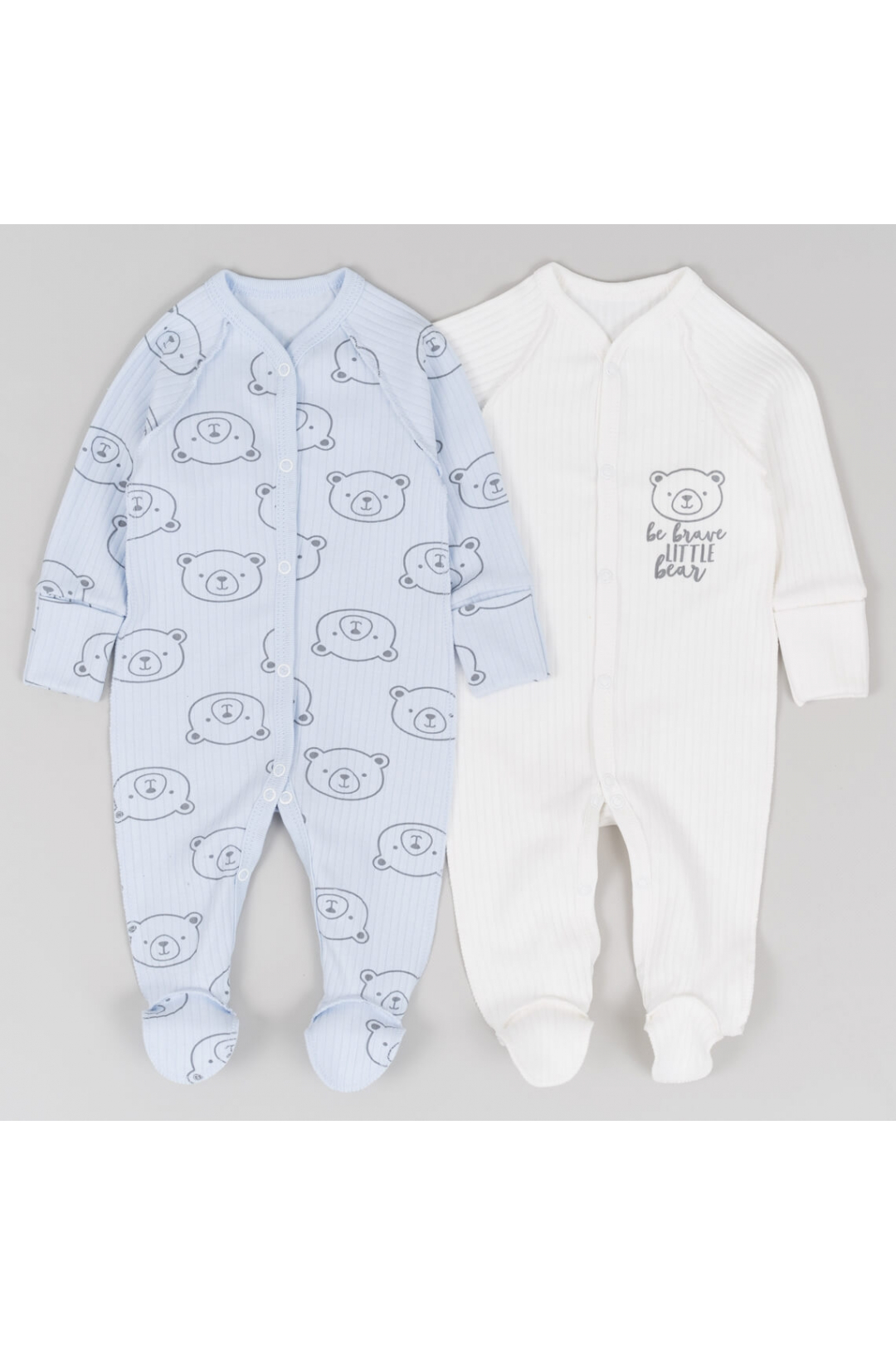 Пара сліпів  для новонароджених блакитний інтерлок