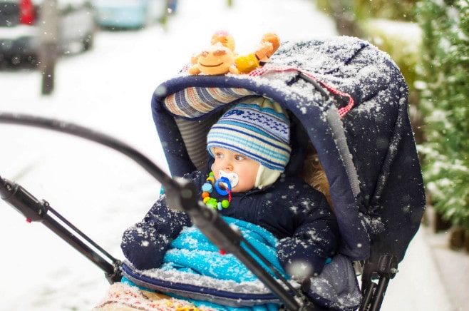 Как правильно одевать новорожденного на прогулку зимой