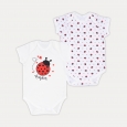 Пара Боди для Малышек Белый Ladybug